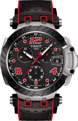 Horlogeband Tissot T1154172705702 / T603045116 Rubber Zwart 22mm