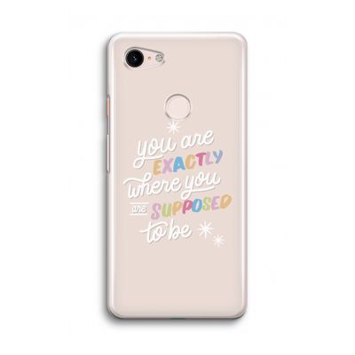 Right Place: Google Pixel 3 Transparant Hoesje