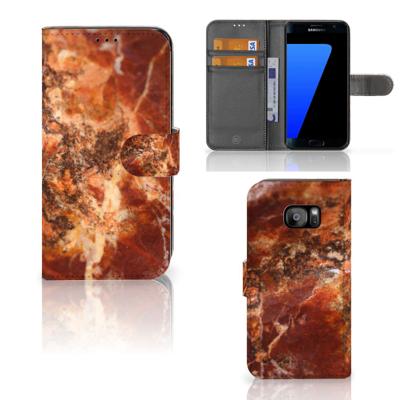 Samsung Galaxy S7 Edge | Bookcase | Marmer Bruin