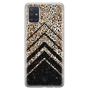 Samsung Galaxy A51 siliconen hoesje - Chevron luipaard