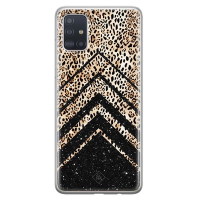Samsung Galaxy A51 siliconen hoesje - Chevron luipaard