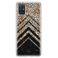 Samsung Galaxy A51 siliconen hoesje - Chevron luipaard