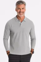 Ombre - Delio - Poloshirt Heren - Longsleeve - Grijs