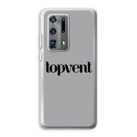 Topvent Grijs Zwart: Huawei P40 Pro Plus Transparant Hoesje