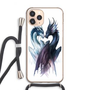 Yin Yang Dragons: iPhone 11 Pro Max Transparant Hoesje met koord