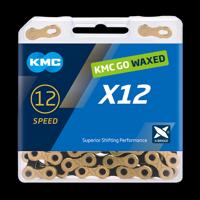 KMC ketting X12 12v 126L waxed goud/zwart