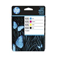 HP 934 originele zwarte/935 cyaan/magenta/gele inktcartridges, 4-pack