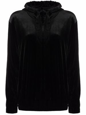 Norma Kamali hoodie à manches longues - Noir