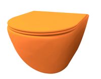 Best Design Morrano hangend toilet randloos oranje mat - thumbnail