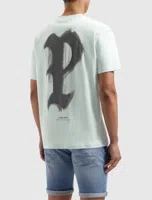 Pure Path Brushstroke Initial T-Shirt Heren Lichtblauw - Maat XS - Kleur: Lichtblauw | Soccerfanshop