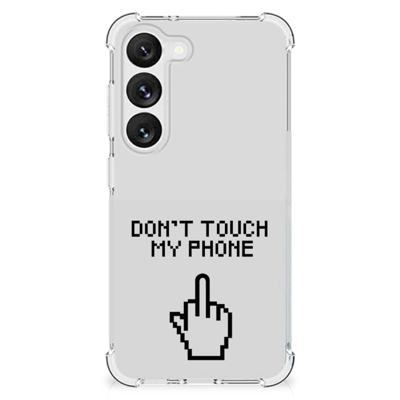 Samsung Galaxy S23 Anti Shock Case Finger Don't Touch My Phone Samsung Galaxy S23 Anti Shock Case Finger Don't Touch My Phone