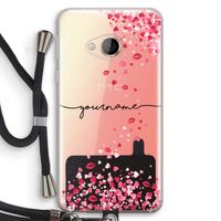 Hartjes en kusjes: HTC U Play Transparant Hoesje met koord