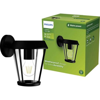 Philips LED Sunera 929004141601 Buitenlamp (wand) E27 Zwart