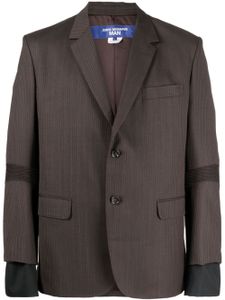 Junya Watanabe MAN blazer en laine à empiècements - Marron