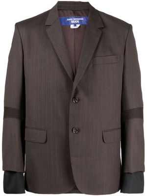 Junya Watanabe MAN blazer en laine à empiècements - Marron