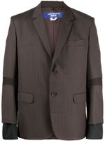 Junya Watanabe MAN blazer en laine à empiècements - Marron