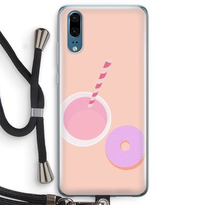 Donut: Huawei P20 Transparant Hoesje met koord