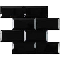 Zelfklevende Zwarte Metro Tegels - Duurzame PVC Wandbekleding