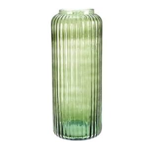 Excellent Houseware Vaas - groen - glas - B15 x H37 cm
