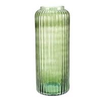 Excellent Houseware Vaas - groen - glas - B15 x H37 cm