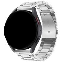Samsung Galaxy Watch 6 Kralen Stalen Schakel Band - Zilver Samsung Galaxy Watch 6 Kralen Stalen Schakel Band - Zilver