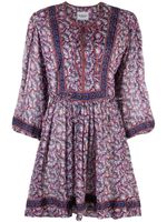 MARANT ÉTOILE robe courte en coton à fleurs - Tons neutres - thumbnail