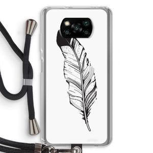 Pluim: Xiaomi Poco X3 NFC Transparant Hoesje met koord