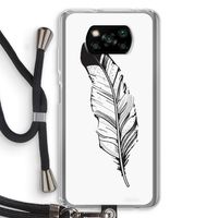 Pluim: Xiaomi Poco X3 NFC Transparant Hoesje met koord