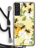 No flowers without bees: Samsung Galaxy S21 FE Transparant Hoesje met koord