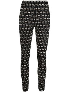 PINKO legging à motif monogrammé - Noir