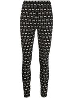 PINKO legging à motif monogrammé - Noir - thumbnail