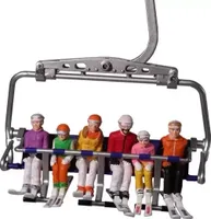 Figuren zittend met skis 6st