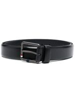 Tommy Hilfiger ceinture en cuir à plaque logo - Noir