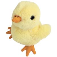 Inware Pluche kuikentje - knuffel kuikentje - geel - 15 cm - boerderij knuffel