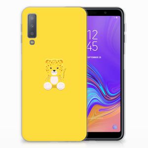 Samsung Galaxy A7 (2018) Telefoonhoesje met Naam Baby Leopard