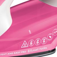 Russell Hobbs 26461-56 strijkijzer Stoomstrijkijzer Keramische zoolplaat 2600 W Roze, Wit - thumbnail