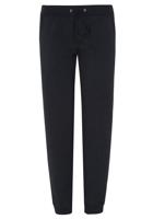 Comfortabele dames vrijetijdsbroek met boorden zwart