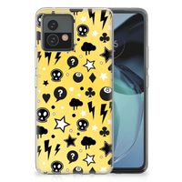 Silicone Back Case Motorola Moto G72 Punk Geel - thumbnail