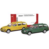 Herpa 012249-007 H0 Auto Volkswagen Passat variant B5, honinggeel en mosgroen Herpa 012249-007 H0 Auto Volkswagen Passat variant B5, honinggeel en mosgroen