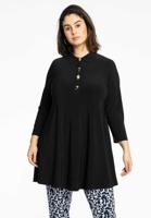 Yoek Tuniek wide bottom knopen | Zwart | Maat 50/52