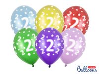 Verjaardag Ballonnen 2 Jaar Metallic Mix - thumbnail