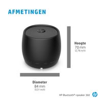 HP 360 Bluetooth luidspreker Zwart - thumbnail