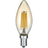 LED Filament Lamp E14 4W Warm Wit 2700K Dimbaar Amber Glas