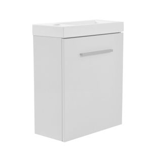 Fonteinkast Vision met Mineraalmarmer Fontein 40cm Wit