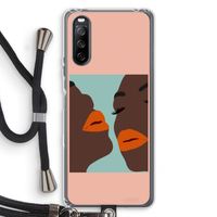 Orange lips: Sony Sony Xperia 10 III Transparant Hoesje met koord