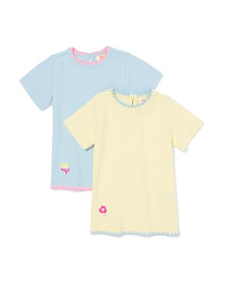 HEMA Baby T-shirt rib - 2 stuks blauw (blauw)