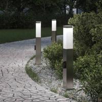 VidaXL Bolderverlichting met stopcontact 3 stuks 50 cm rvs ip44