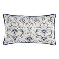 Kussen DKD Home Decor Blauw 50 x 10 x 30 cm Blommor