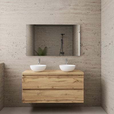 ACTIE BWS Badmeubel | Paris | Dakota Oak | 120 cm | met topplaat