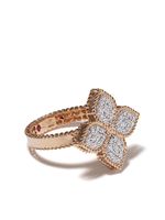 Roberto Coin bague Princess Flower en rose 18ct ornée de diamants et de saphirs